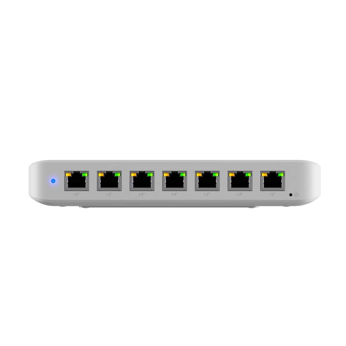Ubiquiti Ultra 60W, Compact 8-port Layer 2 GbE PoE Switch, Versatile Mounting, 7 GbE PoE+ Output ports, 1 GbE Port, Includes PSU, Ubiquiti Ultra 60W, Compact 8-port Layer 2 GbE PoE Switch, Versatile Mounting, 7 GbE PoE+ Output ports, 1 GbE Port, Includes PSU,